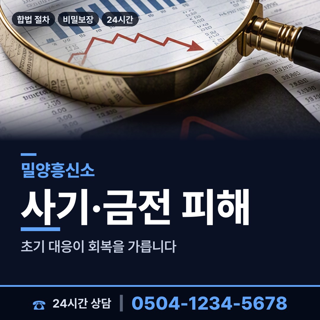밀양 산외면 당일조사 상담 안내